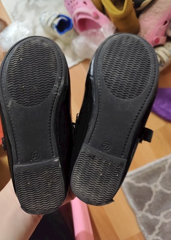 Kız Çocuk Siyah Rugan Balerin Ayakkabı - Görsel 4