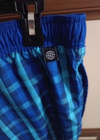 Erkek Mavi Bağlamalı Normal Boy Şort - Görsel 7