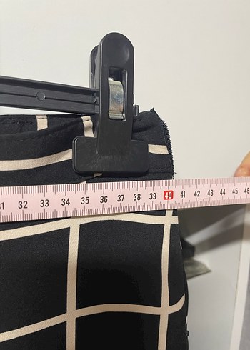 Ekose Desenli Siyah Uzun etek - Görsel 2