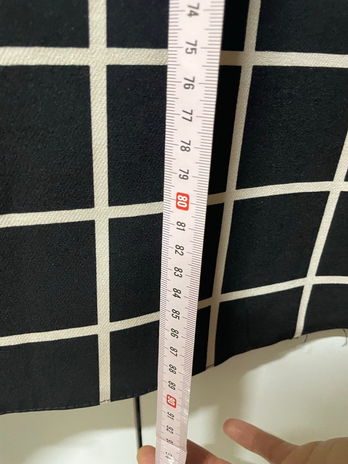 Ekose Desenli Siyah Uzun etek - Görsel 3