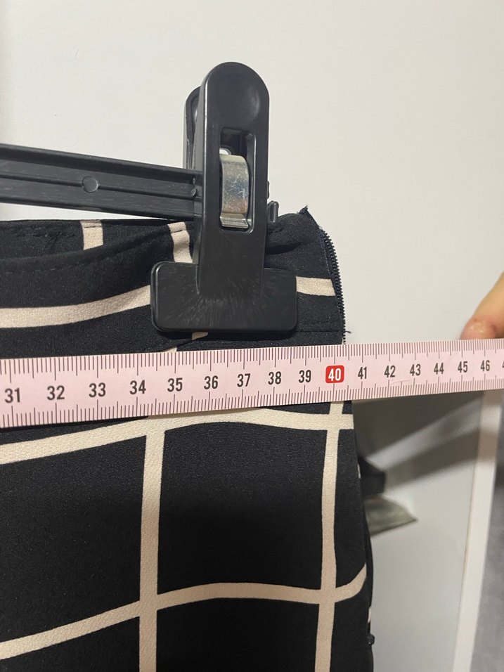 Ekose Desenli Siyah Uzun etek - Görsel 2