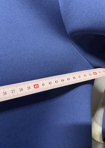 Lacivert Uzun Drapeli Kadın Etek Takım - Görsel 6