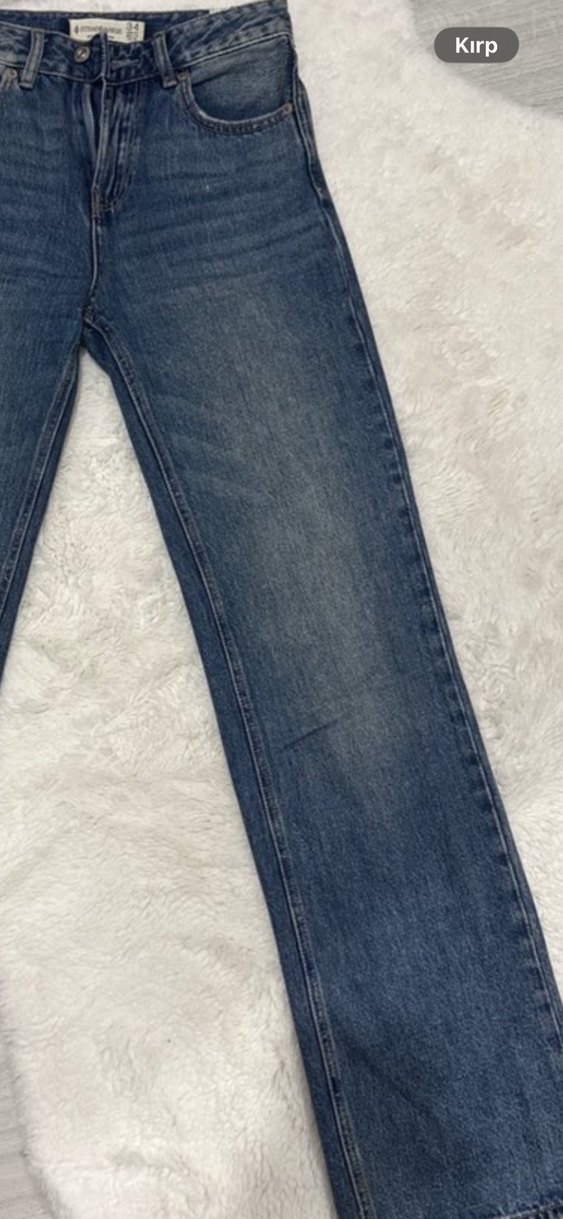 Kadın Lacivert Tie-Dye Denim Pantolon - Görsel 2