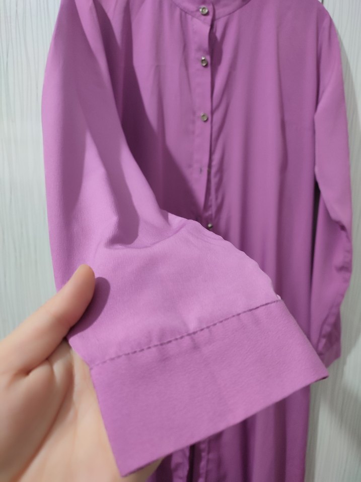 Diger Mor Uzun Kollu Düğmeli Tunik - Görsel 4
