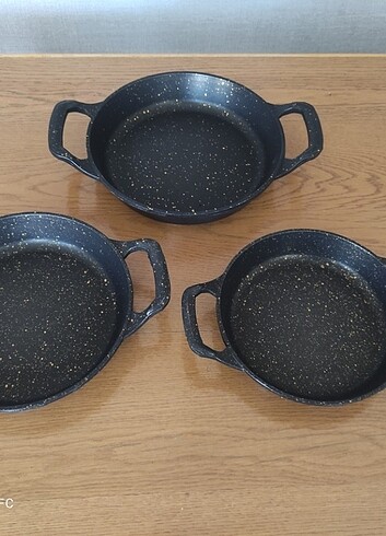 18-20-22 cm Granit Döküm Sahan Seti