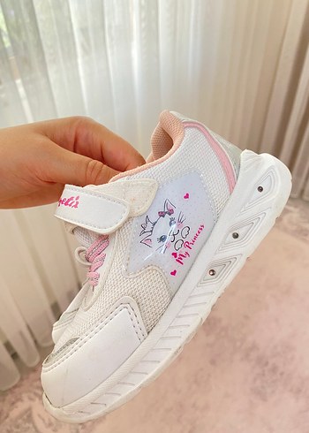 25 Beden gri Renk Beyaz silver ışıklı spor ayakkabı