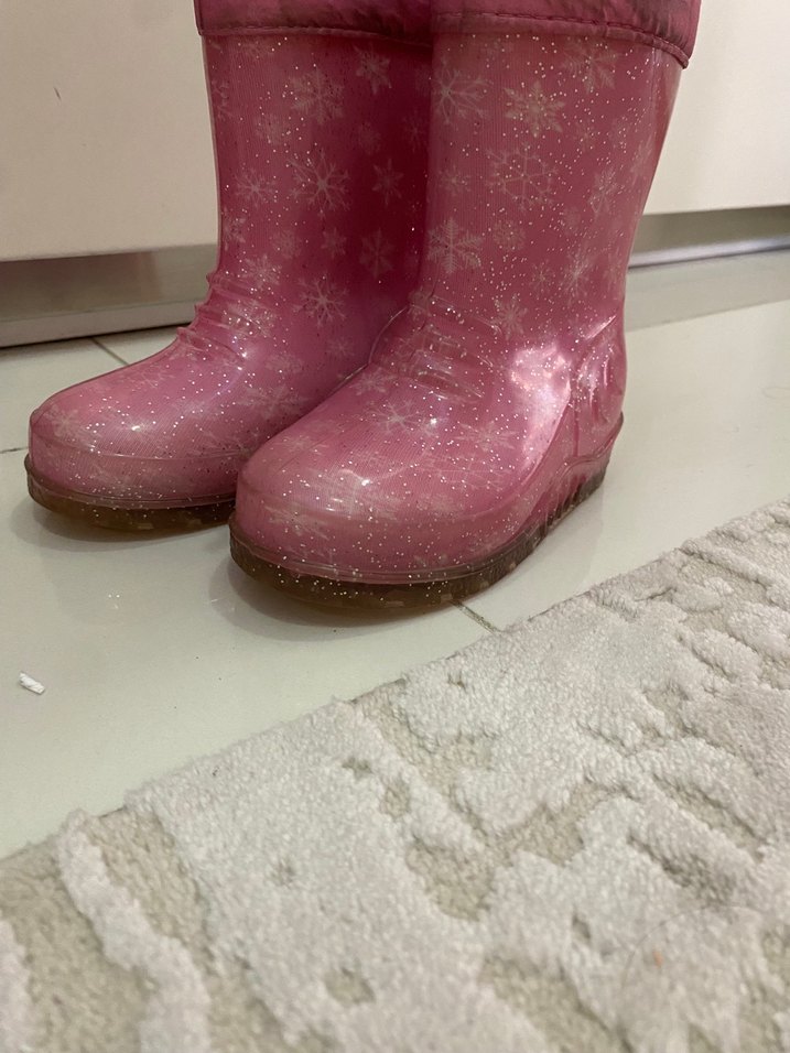 Pembe Simli Kız Çocuk Yağmur Çizmesi - Görsel 4