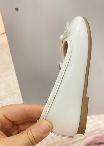 Kız Çocuk Beyaz Fiyonk Detaylı Babet - Görsel 3