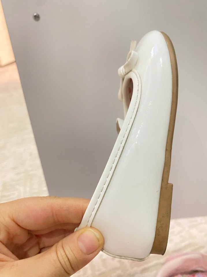 Kız Çocuk Beyaz Fiyonk Detaylı Babet - Görsel 3