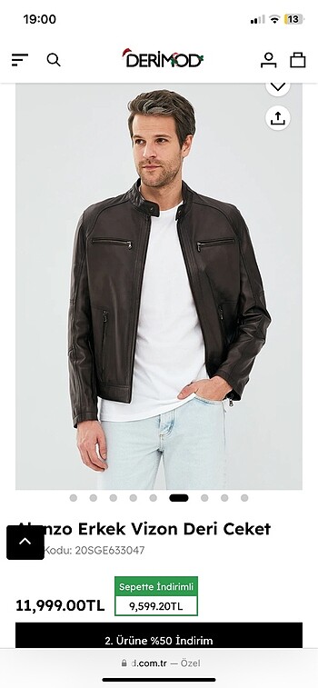 Erkek Derimod Ceket Orjinal Kuzu Derisi - Görsel 7