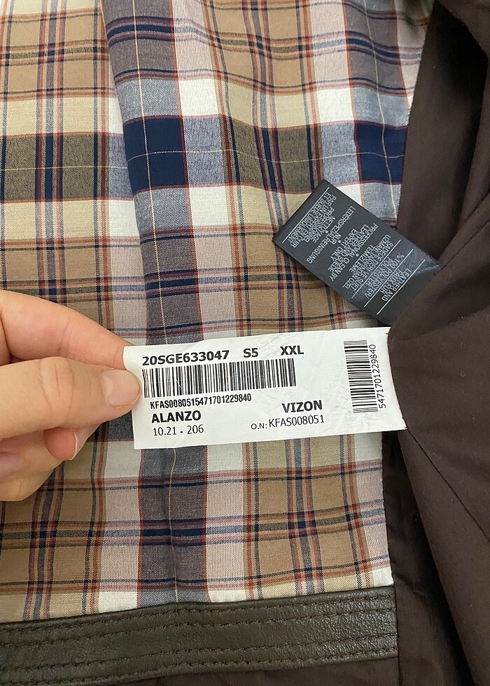 Erkek Derimod Ceket Orjinal Kuzu Derisi - Görsel 3