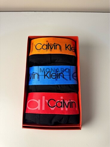 l/xl Beden Calvin 3lü Erkek Boxer Seti