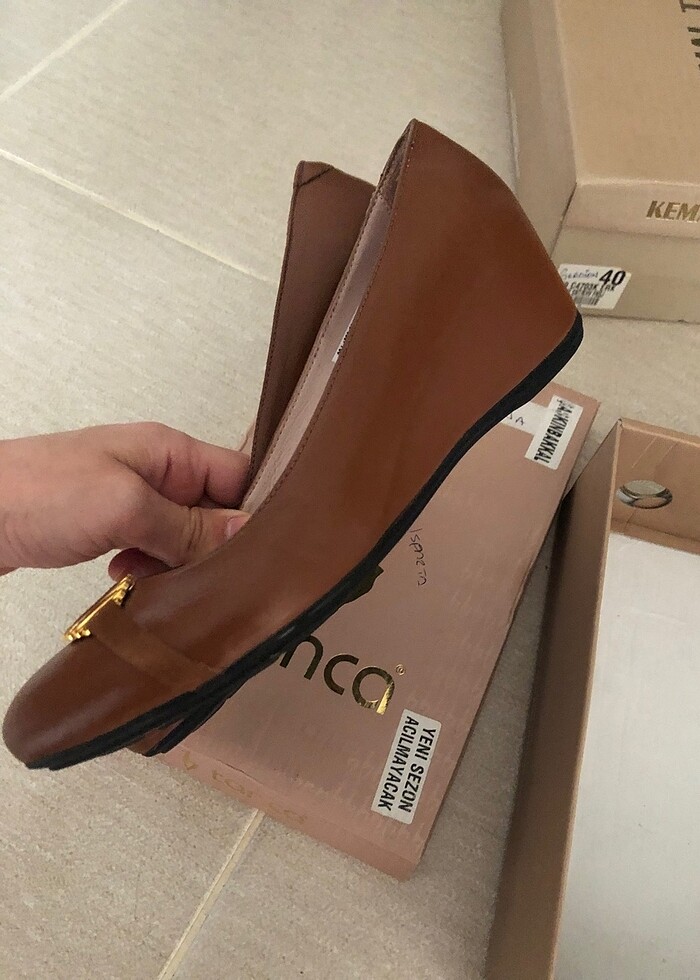 Deri dolgu topuk - Görsel 5