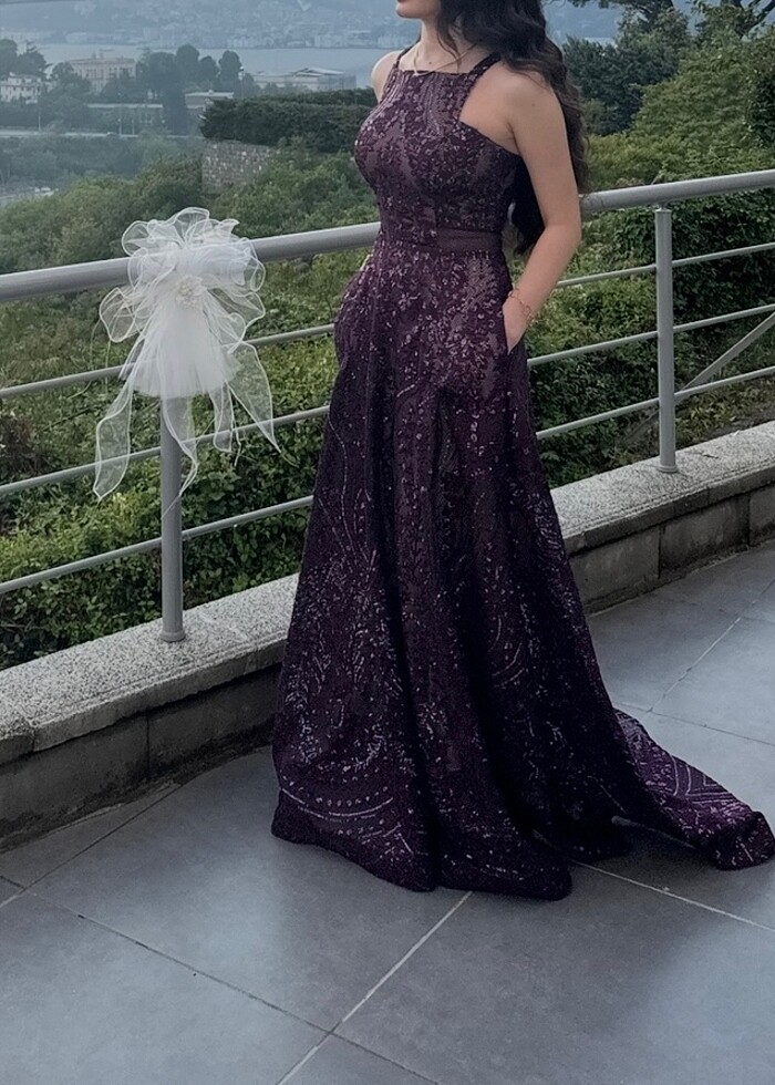 İlmio bordo abiye - Görsel 3