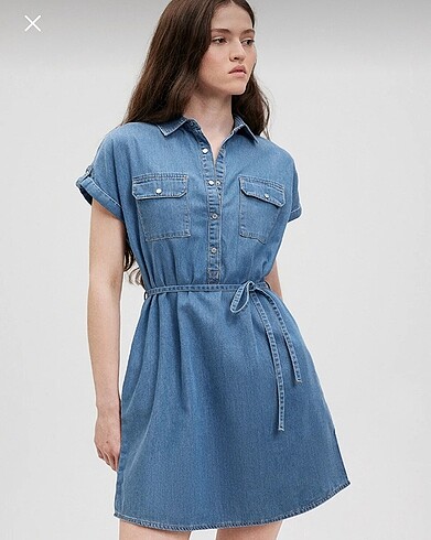 Mavi Jeans Mavi Açık jean elbise