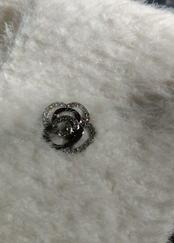 Beyaz Kadın Örgü Sıcak Bere - Görsel 3