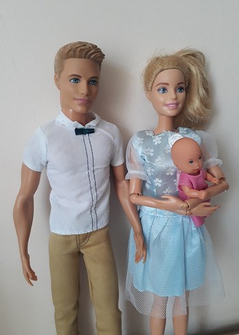 Beden Renk Barbie ken ve chealse bebekler