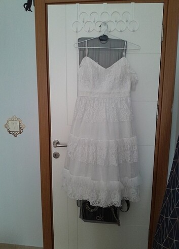l Beden beyaz Renk Alinçe elbise