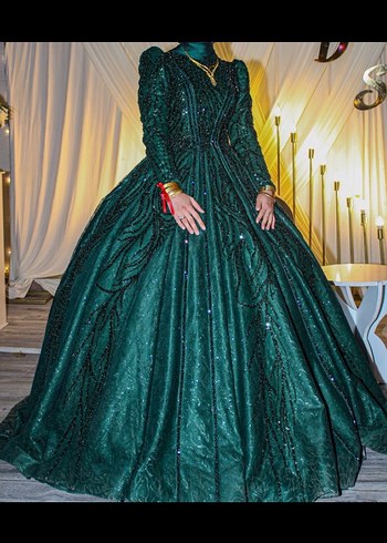 Tesettür nişanlık elbise - Görsel 2