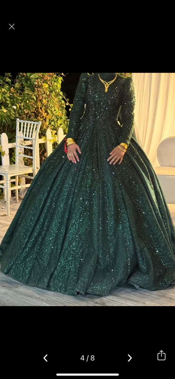 Tesettür nişanlık elbise - Görsel 4