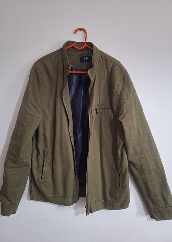 Fermuarlı Erkek Keten Ceket - Görsel 2