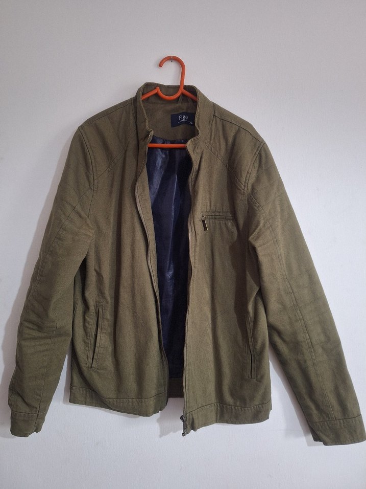 Fermuarlı Erkek Keten Ceket - Görsel 2