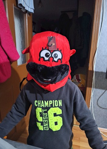 Renkli Baskılı Siyah Erkek Çocuk Biker Bere - Görsel 5