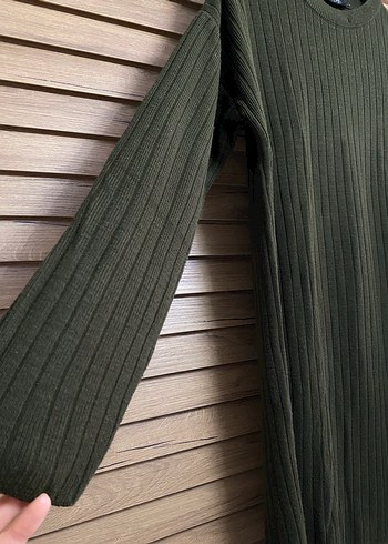 Kadın Haki Uzun Triko Takım - Görsel 3