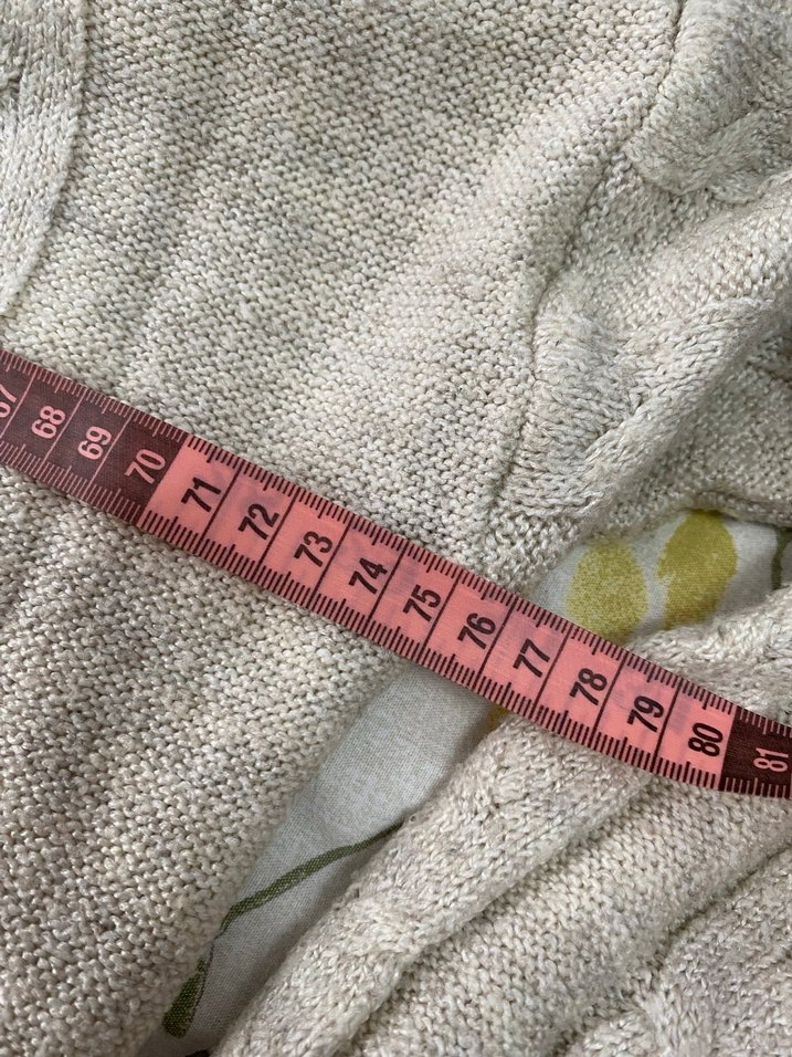 Bej Bohem Örgü Kadın Kazak - Görsel 4