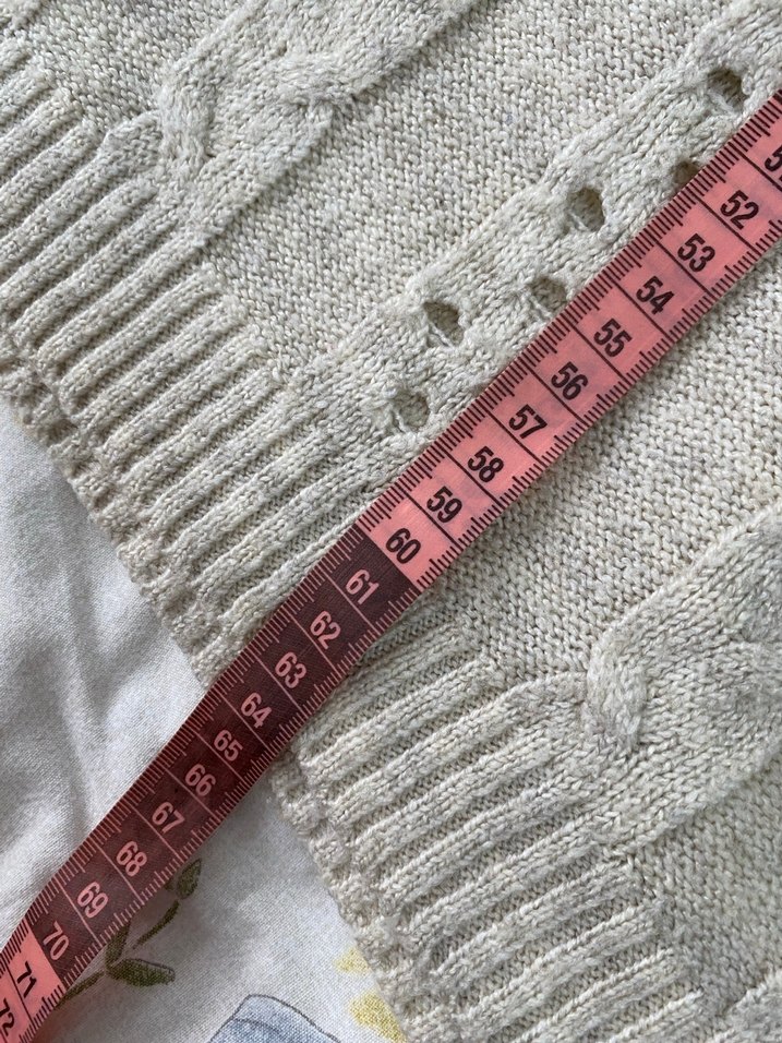 Bej Bohem Örgü Kadın Kazak - Görsel 5