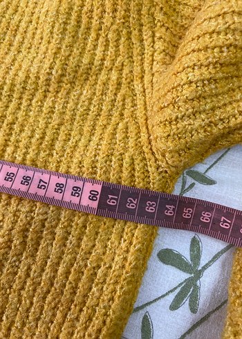 Sarı Örgü Balıkçı Yaka Kadın Kazak - Görsel 6