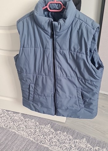 Gri Fermuarlı Erkek Yelek - Görsel 5