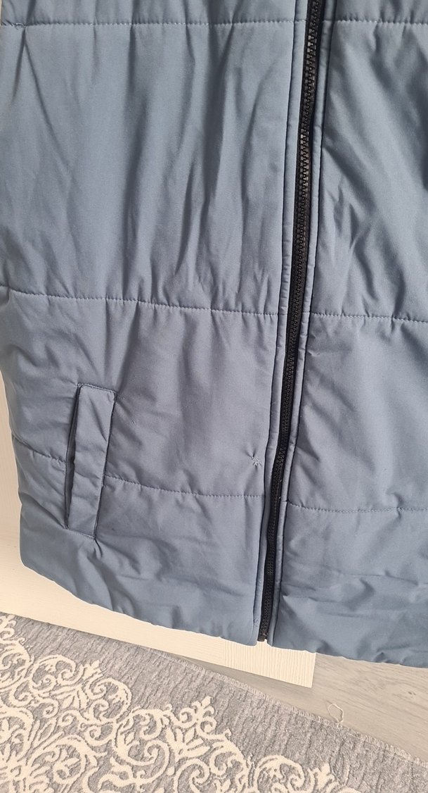 Gri Fermuarlı Erkek Yelek - Görsel 4