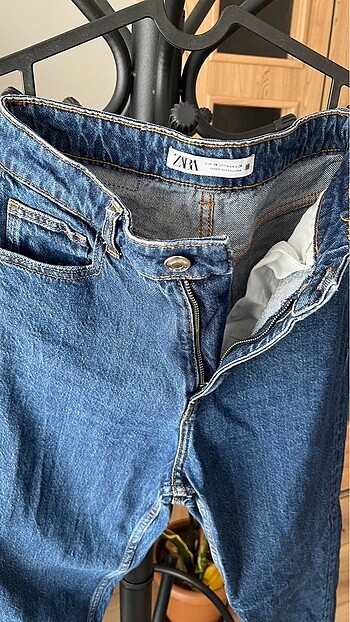 36 Beden lacivert Renk Zara mom fit jean