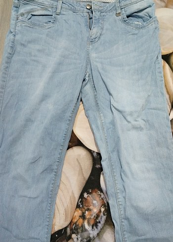 46 Beden mavi Renk Yessica Kadın Denim Regular Fit Pantolon