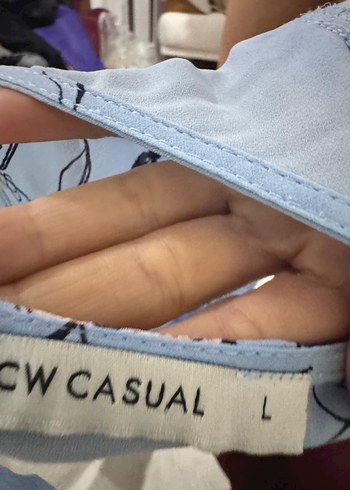 Mavi Çiçekli Volanlı Midi Elbise - Görsel 4