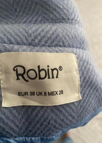 Çift Düğmeli Açık Mavi Kaban - Görsel 3