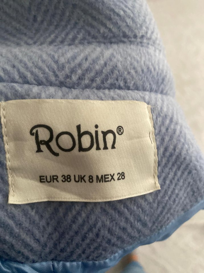 Çift Düğmeli Açık Mavi Kaban - Görsel 3