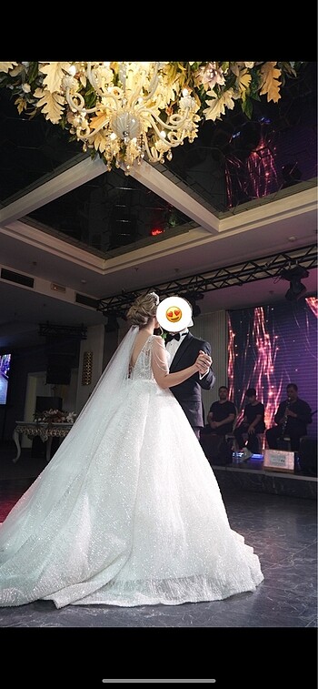 Taşlı prenses model gelinlik