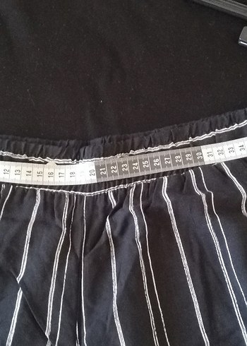 LC Waikiki LVW Siyah Çizgili Midi Kadın Pantolon