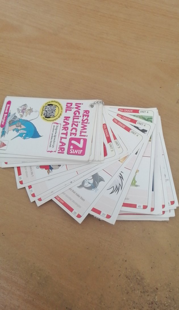 7. Sınıf Resimli İngilizce Dil Kartları - Görsel 3