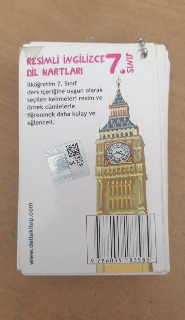 7. Sınıf Resimli İngilizce Dil Kartları - Görsel 2