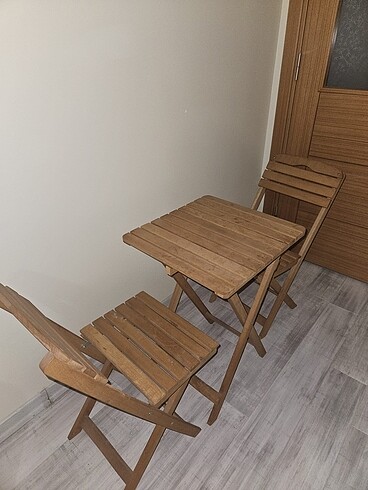 Beden kahverengi Renk Balkon masa sandalye seti iki kişilik