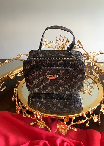 Guess Kahverengi Baskılı Modern Klasik Çanta