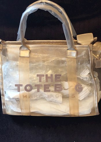 Tote Bag Bej Renk Şeffaf Kadın Omuz Çantası