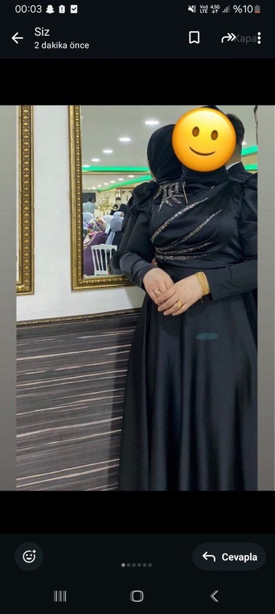 Siyah Uzun taşli.abiye - Görsel 2