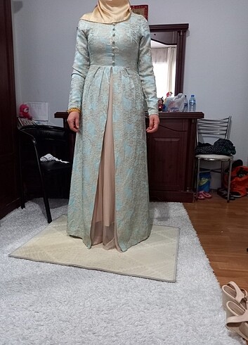 Tesettür abiye elbise - Görsel 14