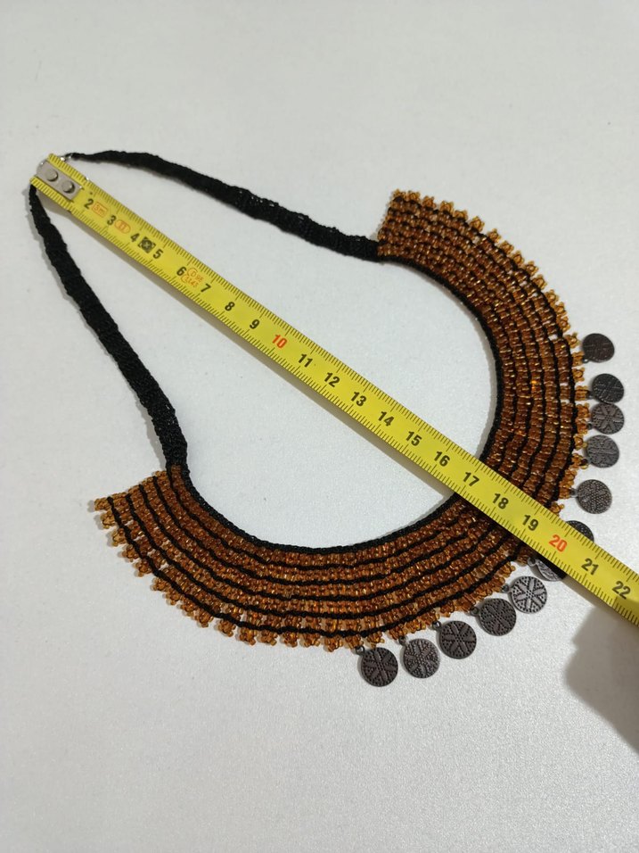 Kahverengi Boncuklu Bohem Kolye - Görsel 5