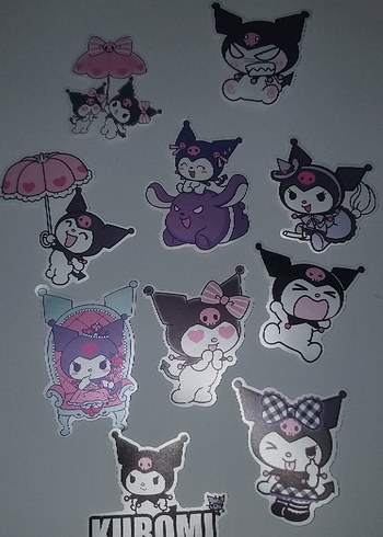 Beden Renk Mor Kuromi Temalı Çıkartma Seti