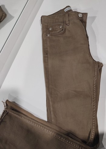 Kahverengi Regular Fit Kadın Denim Pantolon